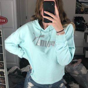 PUMA neon light blue hoodie!